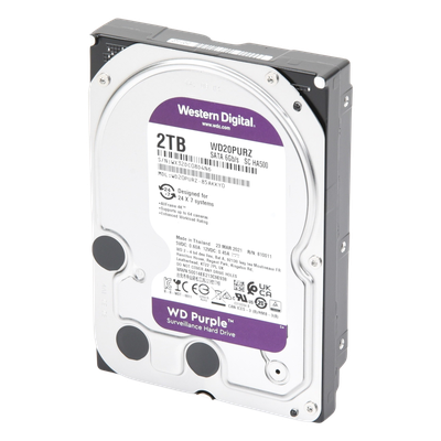 WD20PURZ - Disco Duro PURPLE de 2TB / 3 AÑOS DE GARANTÍA / Para Videovigilancia
