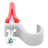 TK-1420 - Kit de fijación / 8 grapas + tornillos + taquetes / Tubo 1/2" / Polietileno flexible / -10°C a +120°C / Interior y exterior