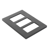 CW3BL - Lutron Electronics Placa de Pared / 3 Espacios / Diseño sin Tornillos Visibles CW3BL