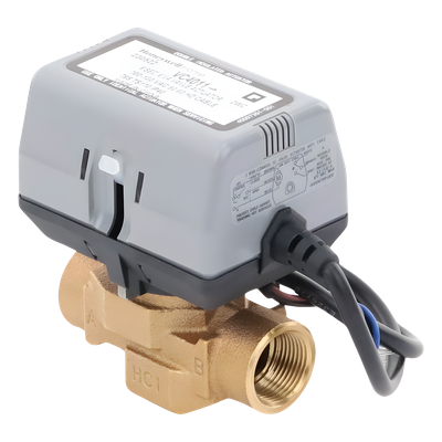 VC4011AK1000T - Válvula Motorizada de 2 Vías / Actuador Integrado / Conexión BSPT 3/4" / Control On/Off / 100-130 VCA / Flujo Bidireccional