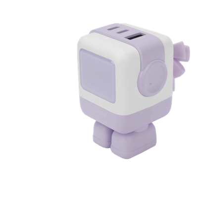35314B - Cargador RobotGaN de 65W Serie UNO | 3 Puertos de Carga Rápida | 2 USB-C | 1 USB-A | PD 3.0 | QC 4.0 | Carga Inteligente | Tecnología GaN II | Zapato