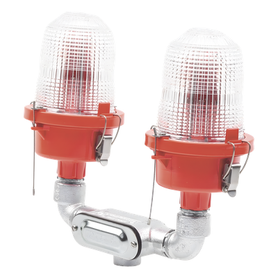 OL2-VLED2-IR - Twr Lámpara de Obstrucción Aeronáutica / Luz Fija Tipo L-810 / Doble LED Rojo OL2-VLED2-IR