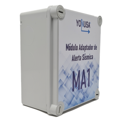 YAS-MOD - Módulo Adaptador para Alerta Sísmica / Fuente 13.5VDC 2A / Respaldo 7 Días / Entrada AC 127/220V / Conector 3.5 mm
