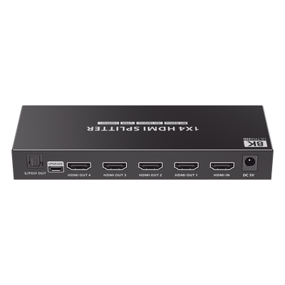 TT314-8K - Splitter HDMI / 1 Entrada x 4 Salidas / 8K@60Hz / 4K@120Hz / 48 Gbps / HDR10+ / Dolby Vision / HDCP 2.3