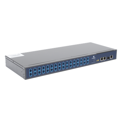 V1600GS-O32 - OLT GPON / 1 Puerto PON con Splitter 1:32 / 3 Uplink (2 GE + 1 SFP/SFP+) / Hasta 128 ONUs / 20 km / 1.73 ft Rack