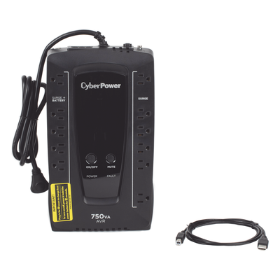 AVRG750U - Cyberpower UPS de 750 VA/450 W, Topología Línea Interactiva, Entrada 120 Vca NEMA 5-15P, Tipo