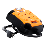 29601 - Multicontacto Powerbox 1, con 4 Salidas 120 Vca, 2 USB-A / 1 USB-C, Luces LED Integradas y Soporte Magnético