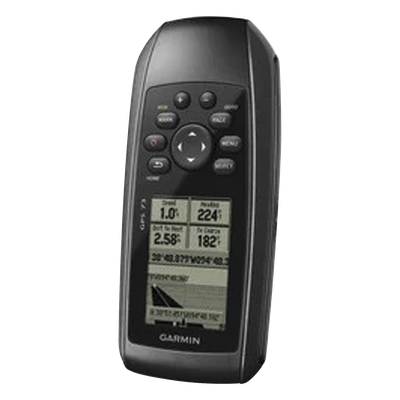 10-01504-00 - GPSMAP 73 Portátil / Pantalla LCD 4 Niveles de Gris / Resolución 128 x 160 Píxeles / Autonomía +18 Horas / Resistencia al Agua IPX7 / Receptor de Alta Sensibilidad / 1000 Waypoints / 100 Tracks / Flotante / Calendario de Caza y