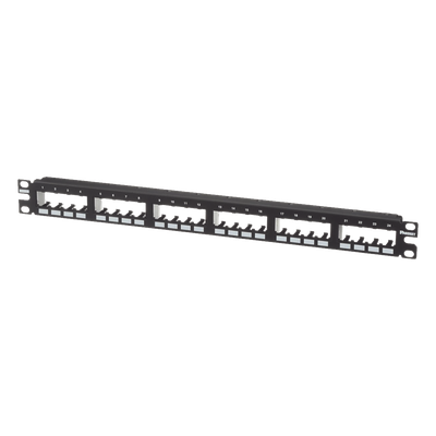 CPP24FMWBLY - Panel de Parcheo Modular / 24 Puertos / 1UR / Montaje al Ras / 19" o 23" / Sin Blindaje / CRS y ABS