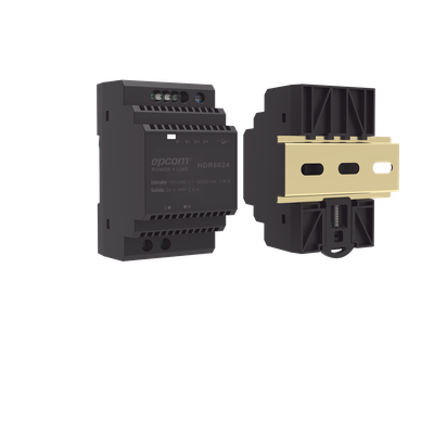HDR-6024 - Epcom Powerline Fuente de Poder Industrial / Entrada 100-240 Vca / Salida 24 Vcc HDR-6024