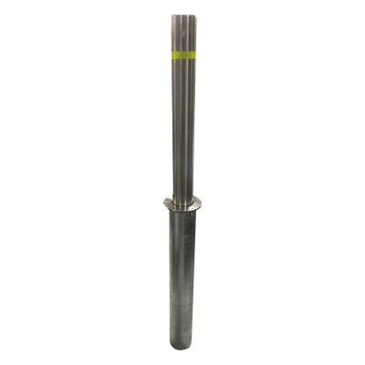 XB-900-RL - Bolardo retráctil / Acero inoxidable SS304 / Ø114 mm / 900 mm (2.95 ft) / Espesor 3 mm / Cerradura con llave