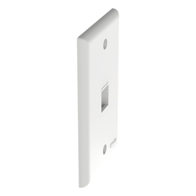 NK1FNWH - Placa de Pared Vertical / Estilo Plano / 1 Puerto Keystone / ABS / 69.8 x 114.3 mm / 2.75 x 4.5 pulg. / Blanco