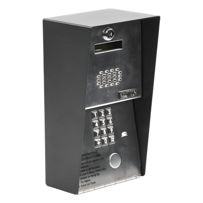 1802-082 - Audioportero Telefónico DKS Para 600 números Telefónicos / Control Para 2 Puertas / Gabinete Para Sobreponer/ Marcación a 16 Digitos / Linea Análoga o Digital