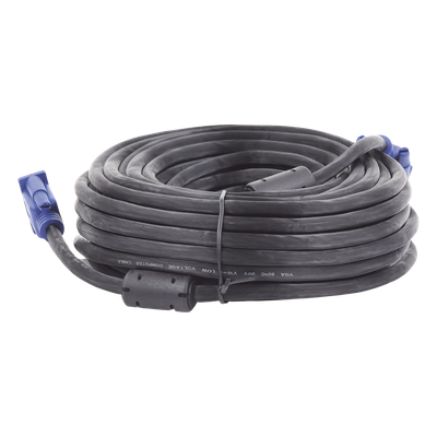 VGA-15M - Cable Extensor VGA / 15 m (49.2 ft) / Full HD 1920x1080p / Conector HD15 Macho a Macho / Blindaje Aluminio y Malla Trenzada / CCTV y Videovigilancia