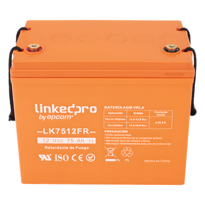 LK7512FR - Linkedpro By Epcom Batería de Respaldo AGM-VRLA / 12 V / 75 Ah LK7512FR