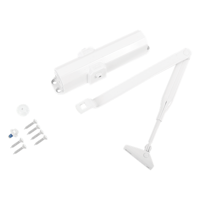 TSCOMB - Cierrapuertas Industrial / Fuerza Ajustable 2-3-4 / Puertas 850-1100 mm / Hasta 80 kg / Certificación UL / Brazo Estándar