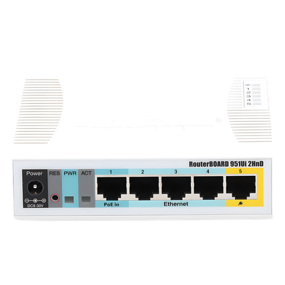 RB951UI-2HND - Mikrotik RB951Ui-2HnD Blanco Energía sobre Ethernet (PoE)