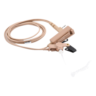 V1-10266 - Kit Micrófono-Audífono Profesional / 2 Cables / Tubos Acústicos Transparentes / Compatible KENWOOD NX-340/320/420/TK-3230/3000/3402/3312/3360/3170 / PTT Integrado / VOX Modo Convencional