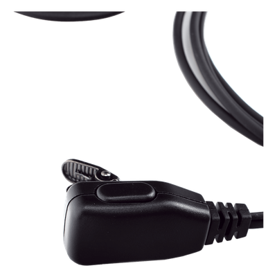 TXEHK - Micrófono-Audífono Profesional / Gancho Ajustable Tipo G / PTT de Solapa / Compatible Kenwood y TXPRO / Cable Kevlar Reforzado