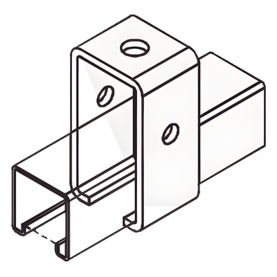 ANC-HN03 - Anclo Base Rectangular / 2 Perforaciones / Perfil Sencillo ANC-HN03