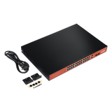 WI-PS526G - Switch PoE de largo alcance / 24 x 10/100Mbps + 2 x SFP Gigabit Combo / 250m / 250W / 802.3af/at/bt / 820 pies