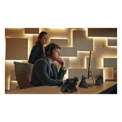 WH68-WORKSTATION - Estación de Trabajo Inalámbrica DECT / Pantalla Táctil 4" / Bluetooth 5.3 / ANC Híbrida / Alcance 185 m (606.9 ft) / Hub USB