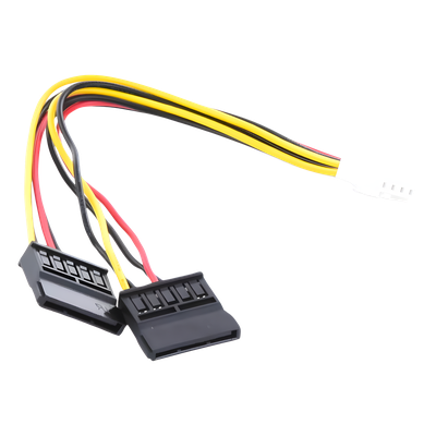 101-502-130 - CABLE DOBLE DE CORRIENTE SATA / COMPATIBLE CON DVRS EPCOM Y HIKVISION / 15 CM DE LONGITUD