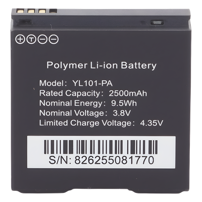 YL101PA - Batería de Respaldo / 2500 mAh / 3.8 VCC / Litio de Alta Densidad / 40 x 40 x 14 mm