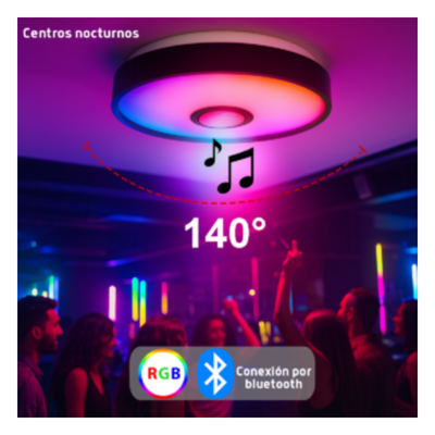 JLAR-3003 - Luminario LED JLAR-3003 / 30W / 2400 Lúmenes / Bluetooth Control App / Voltaje 85-265V / Temperatura 6500K Fría / Garantía 3 Años