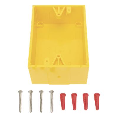 KIT-71100A-Y - Caja trasera de montaje color amarillo para estaciones de parada STOPPER