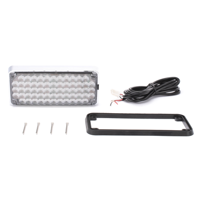 XLTE295RW - Luz de Advertencia LED / 7x3" / Bicolor Rojo/Claro / 66 LEDs / 12 VCC / 10 Patrones de Destello / Montaje Permanente