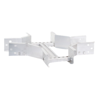 CHXE8R8X6AK - Charofil Derivación "X" Horizontal de Aluminio Perfil Z / Peralte 3 1/4" / Ancho 6"/ Radio 8"