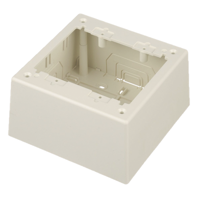 JBP2DIW - Caja de Pared Superficial Doble, con Divisor Opcional, Uso Universal con Placas de Pared, Color Blanco Mate