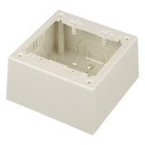 JBP2DIW - Caja de Pared Superficial Doble, con Divisor Opcional, Uso Universal con Placas de Pared, Color Blanco Mate