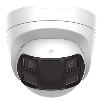IPC-T260HAD-LUF/SL - [Dual Light] Turret IP 6 Megapixel / Imagen Panorámica 180°/ PoE / Micrófono y Bocina Integrado / Exterior IP67 / Audio Bidireccional / Alarma Visual