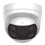 IPC-T260HAD-LUF/SL - [Dual Light] Turret IP 6 Megapixel / Imagen Panorámica 180°/ PoE / Micrófono y Bocina Integrado / Exterior IP67 / Audio Bidireccional / Alarma Visual
