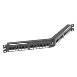 DPA24688TGY - Panel de Parcheo de Impacto / Angulado / Categoría 6 / 24 Puertos / 1UR / 19"