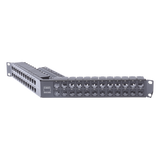 ZS-PNLA-U48E - Patch Panel / 48 Puertos / Blindado / Modular / Angulado / 1UR / Alta Densidad