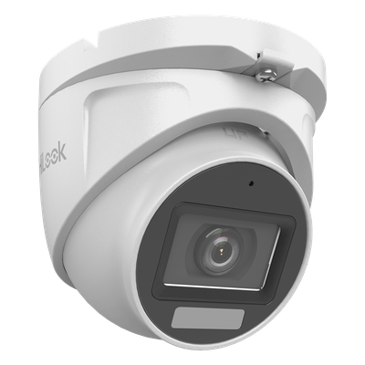 THC-T157-LMS - Cámara Turret TURBOHD / 3K Megapixel / Dual Light 30 m (98.4 ft) IR + 20 m (65.6 ft) Luz Blanca / Lente 2.8 mm 105° / IP66 / Audio Coaxitron / 4 Tecnologías