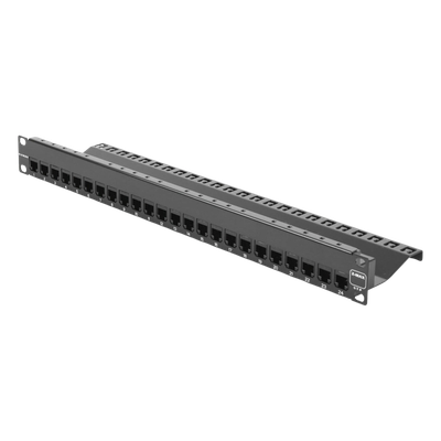 Z6-PNL-24K - Patch Panel UTP de 24 Puertos / Categoría 6 / Plano / 1UR / Precargado con Jacks Z-MAX / Acero 18 Gauge