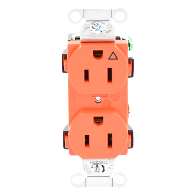 HUB-IG-5252 - Hubbell Contacto Dúplex / 15A 125V / 2 Polos 3 Hilos HUB-IG-5252