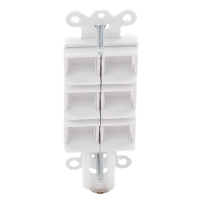 CA6PFWH - Lutron Electronics Marco de Conectividad / 6 Puertos Snap-In / Sin Herramientas CA6PFWH