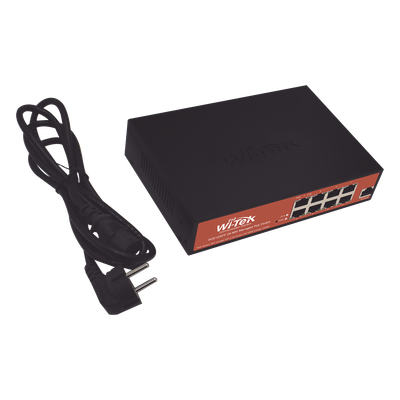 WI-PMS310GF-ALIEN - Switch Administrable PoE / 8 Puertos Gigabit / 2 SFP / 150W / 20Gbps / 6kV Protección Rayos / Fanless / -10 a 55°C / 0.71 x 0.46 x 0.18 pies