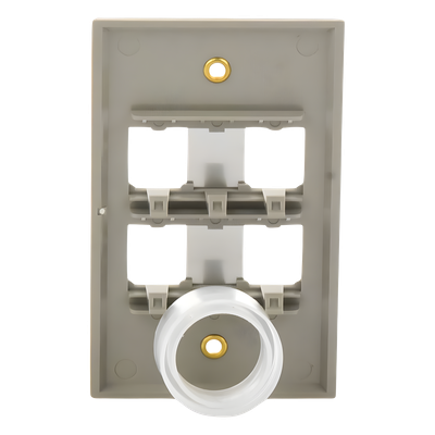 CFP4SY - Panduit Placa de Pared Vertical / Acero Inoxidable Grado 304 / 4 Puertos Mini-Com CFP4SY