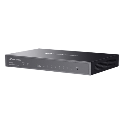 TL-SG2008 - Switch Administrado Gigabit / 8 Puertos / 16 Gbps Capacidad Switching / 11.90 Mpps / PoE PD / Fanless / Montaje Pared-Escritorio