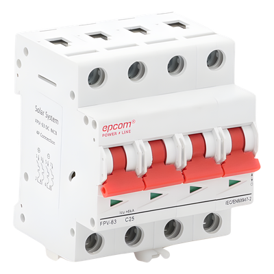 FPV634PC25 - Epcom Powerline Protección Térmica/ Interruptor 4P, 25A, Corriente Directa 1000 Vcc