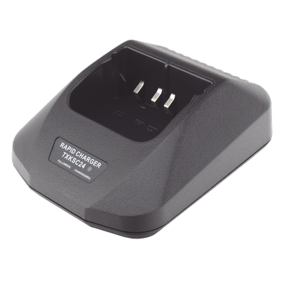 TX-KSC24 - Cargador de Escritorio / Carga Rápida / Compatible con Radios Kenwood TK Series / LED de Estado / Carga con o sin Radio