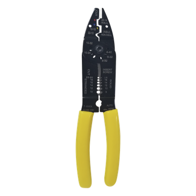 EP204B - EPCOM Pinza Cortacables Pelacables EP204B, 10-22 AWG, Con Plegador de Conectores