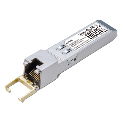 TL-SM5310-T - Transceptor mini-GBIC SFP+ RJ45 / 10GBASE-T a 100BASE-TX / Hasta 30 m (98.4 pies) / Metal