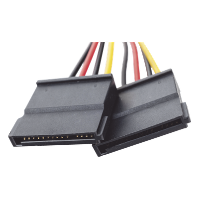 101-502-385 - Cable Doble de Corriente SATA / Compatible con DVR's epcom / HIKVISION / 25 cms de Longitud